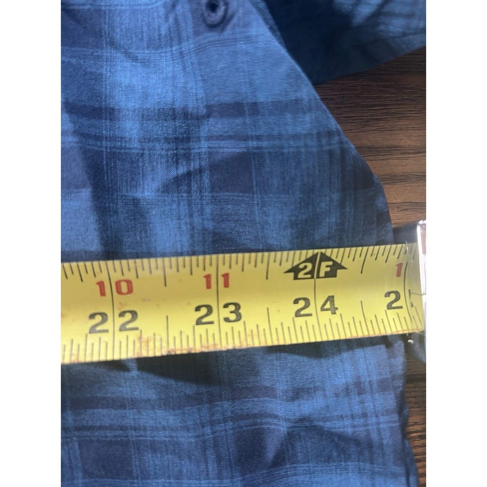Men's Orvis Tech Shirt Blue Short Sleeve Pocket Collared Shirt Size XL - Picture 4 of 7